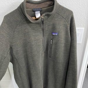 Mens Patagonia Brown quarter zip pullover